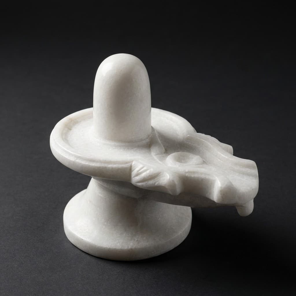 Hand-Carved Sacred Shivling Stone Sculpture for Home Temple - hero-light