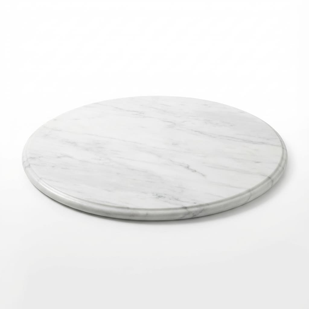 Elegant Hand-Polished Round Artisan Stone Table Top