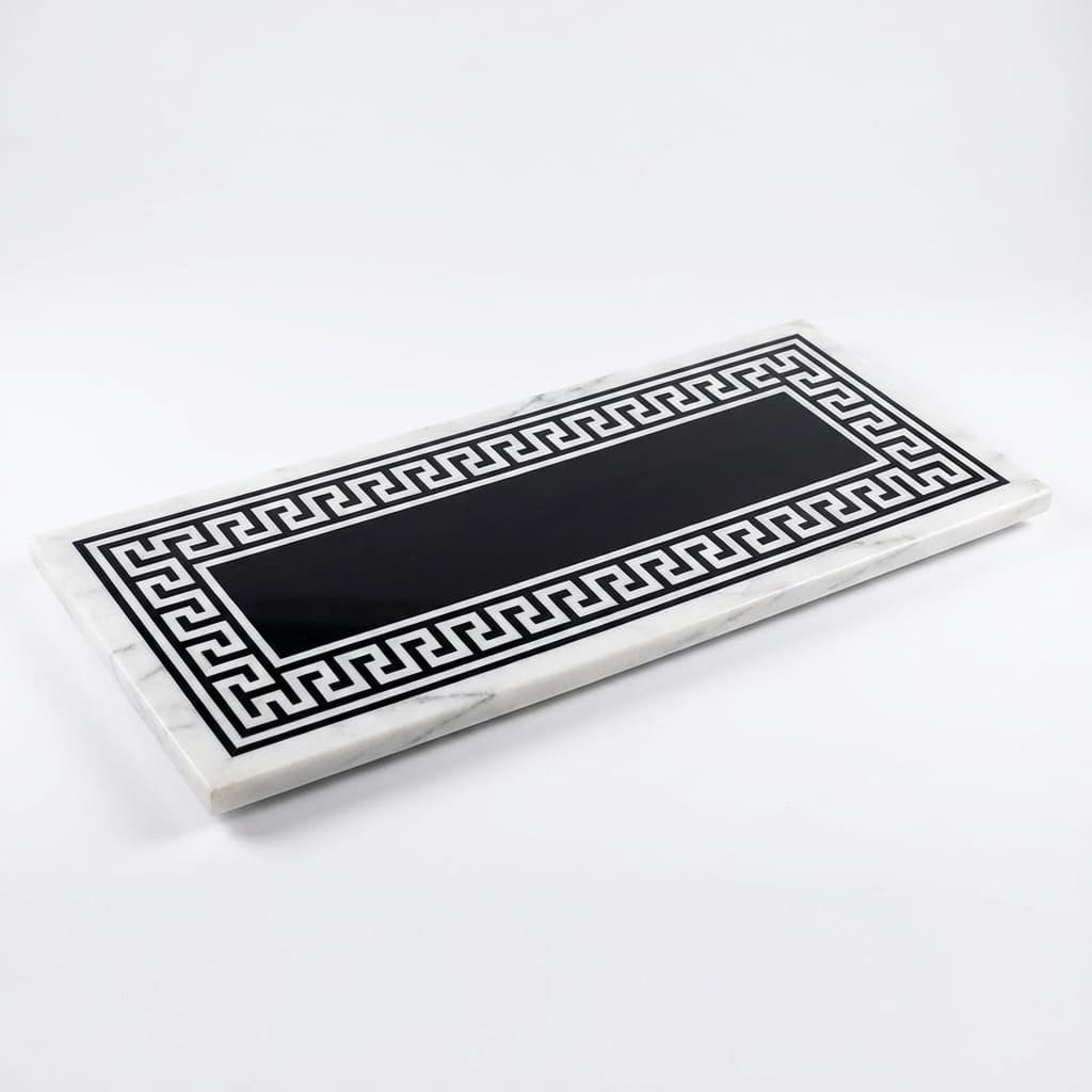 Exquisite Artisan Geometric Inlay Stone Table Top