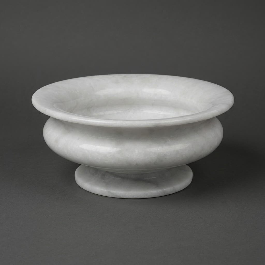 Artisan Handcrafted Pot-Shaped Round Stone Urli Bowl - hero-light