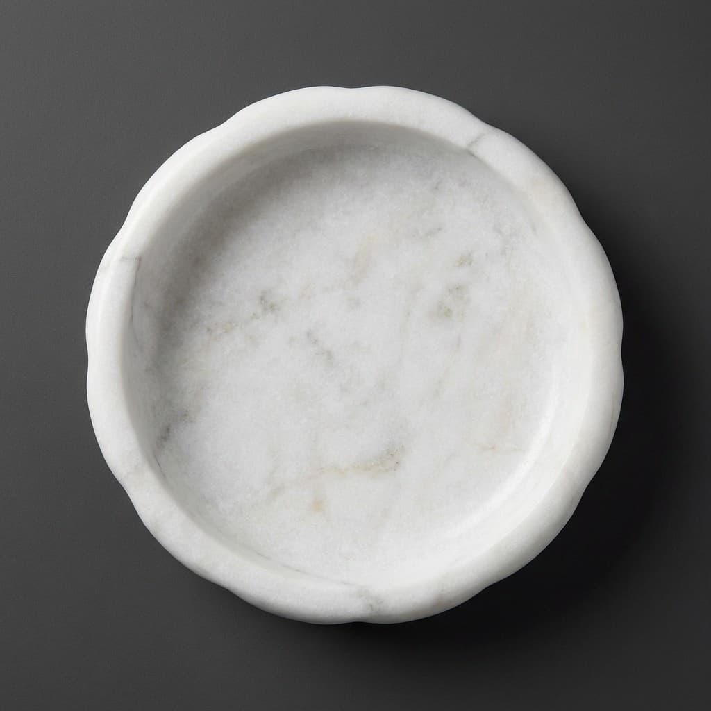 Exquisite Hand-Carved Artisan Stone Decorative Platter
