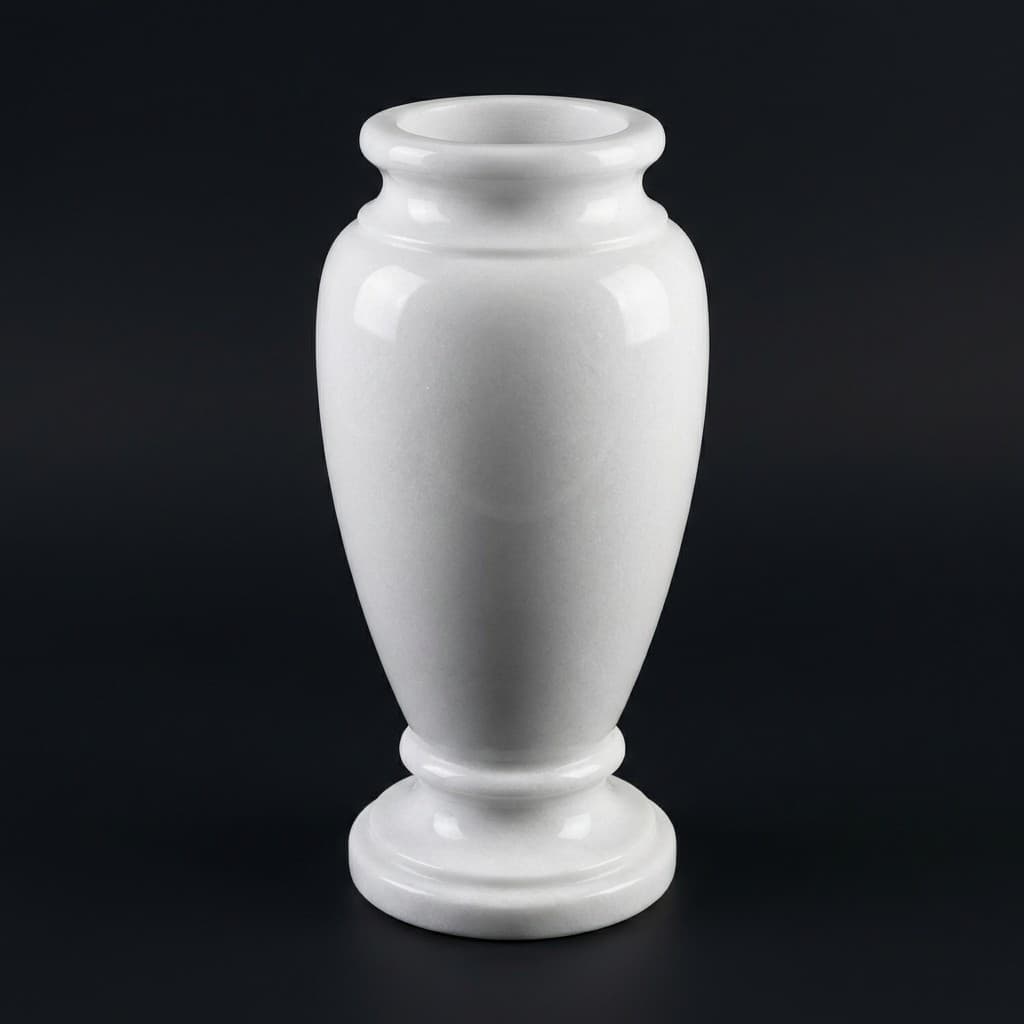 Artisan European Style Tall Stone Urn Vase