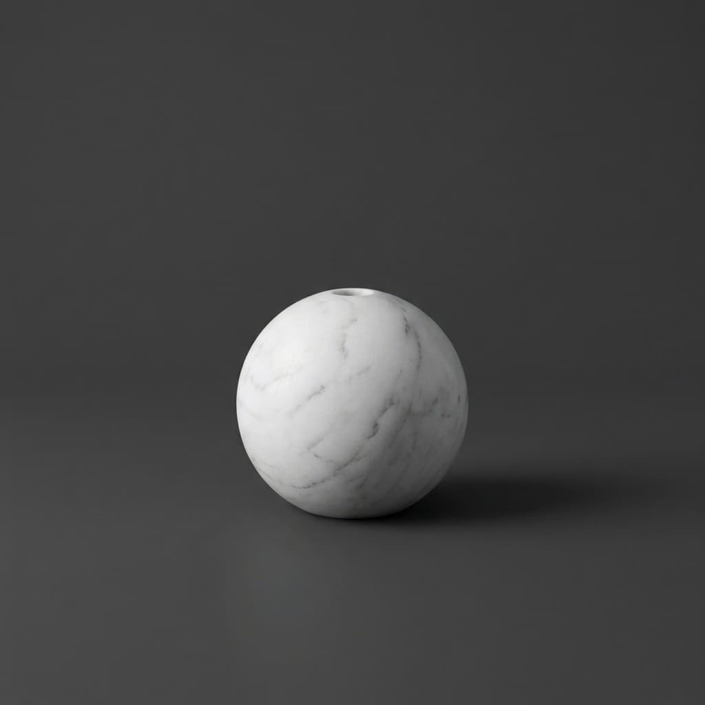 Artisan Hand-Carved Sculptural Stone Bud Vase