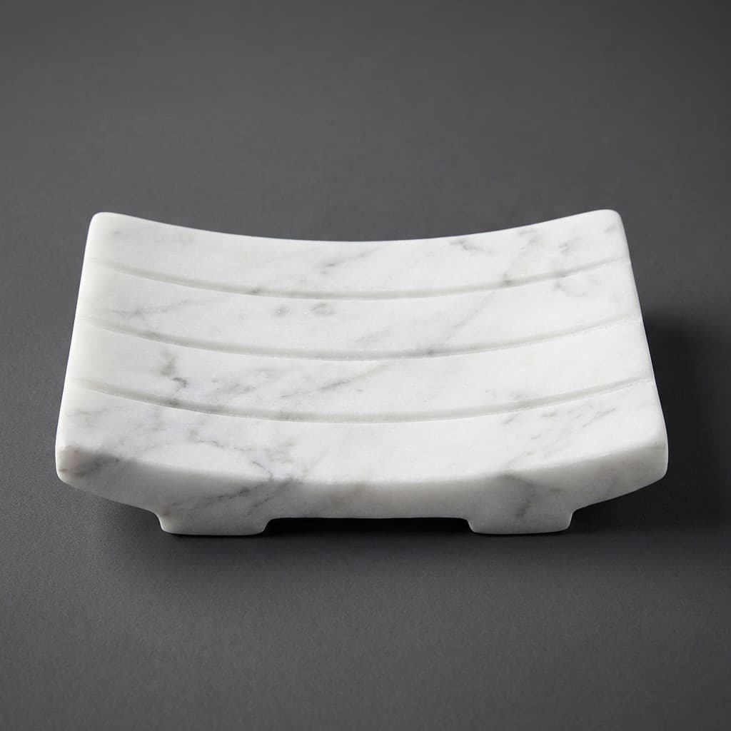 Elegant Hand-Carved Artisan Stone Soap Dish