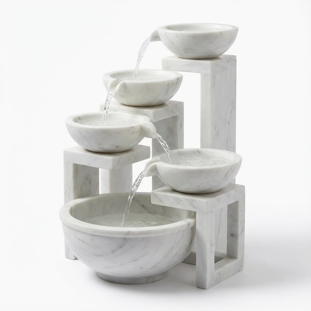 Artisan Handcrafted Stone Wall Waterfall Fountain